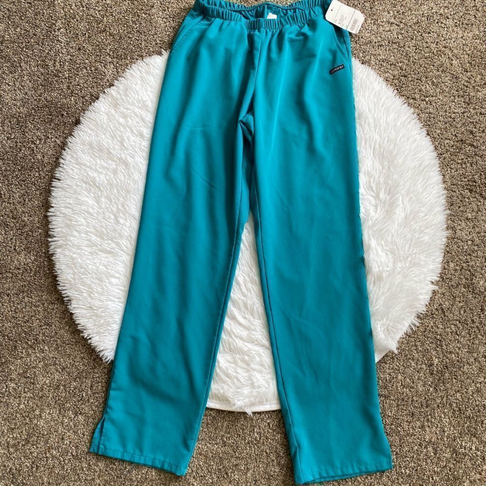 Jockey Scrub Pants‎ Teal New Pull On Elastic Waist Womens XSP